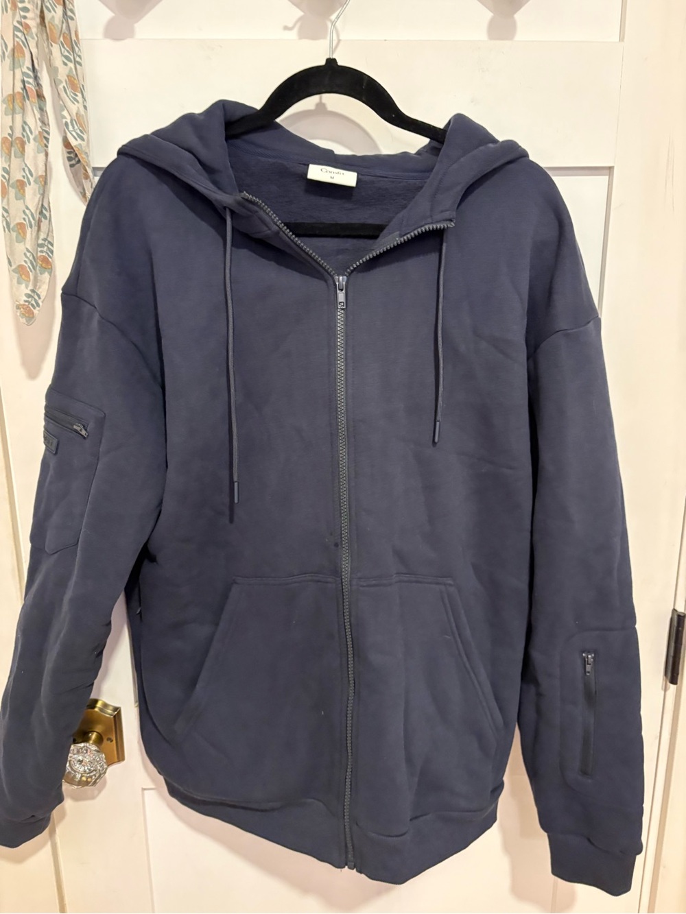 NWOT Comfrt Travel Essentials Zip-Up Hoodie Jacket in Navy